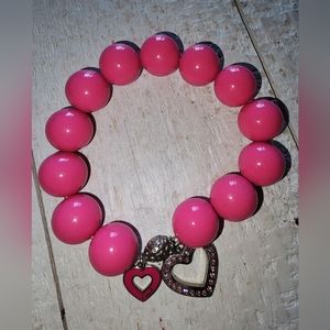 Hot Pink COACH Charm Bracelet